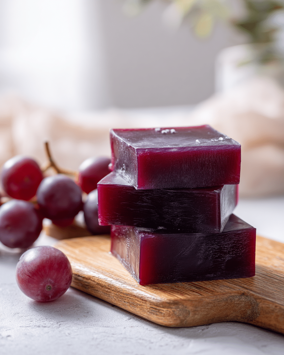 Close up of grape gelatin