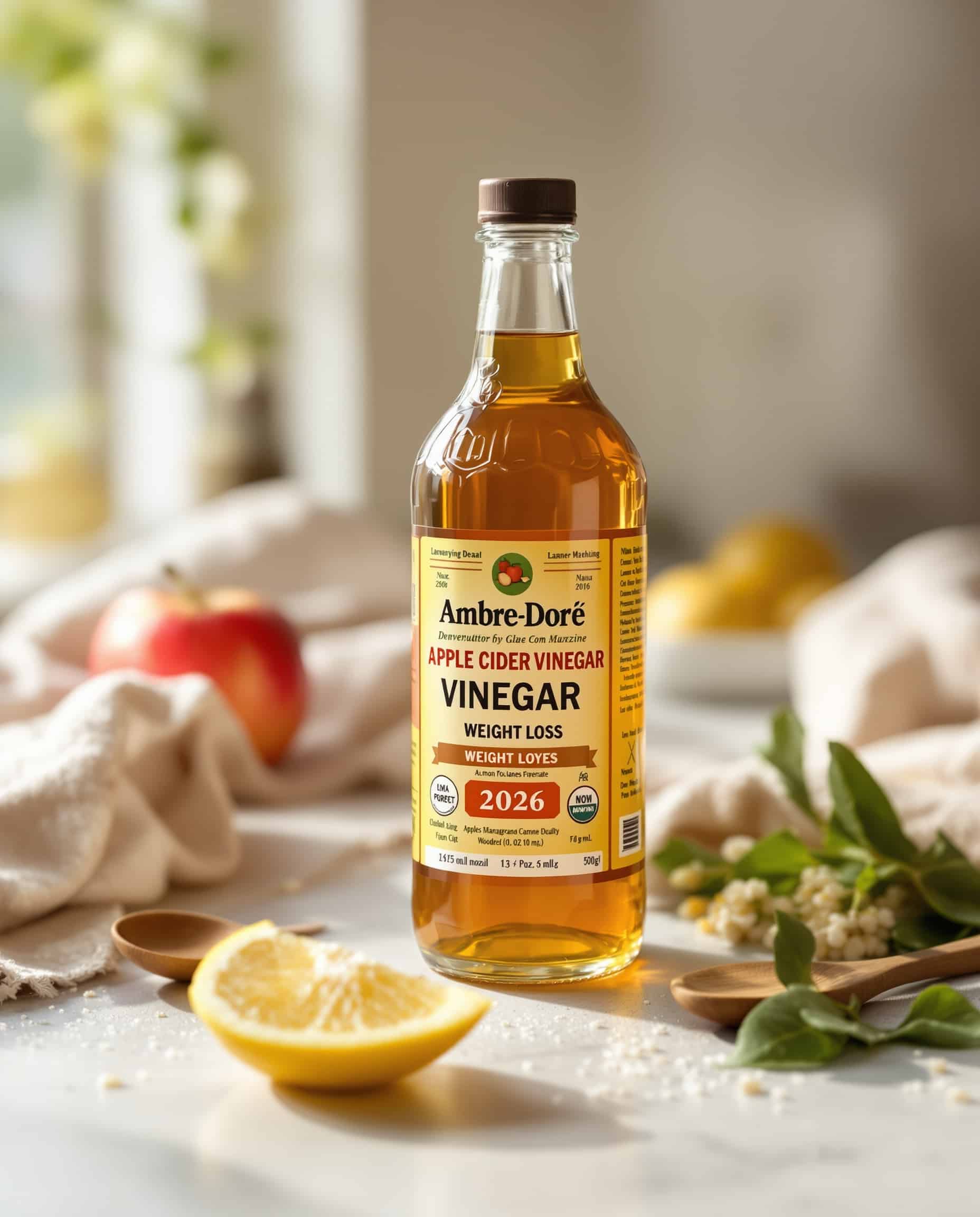 Close-up of ACV drink