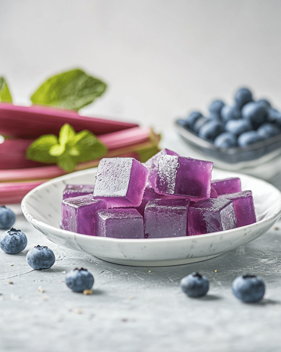 Bariatric Blueberry Rhubarb Gelatin Meal Prep