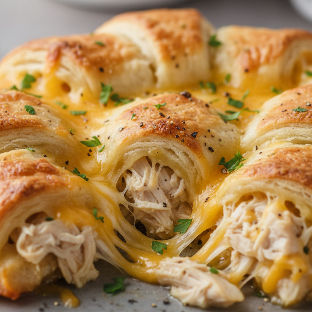 Cheesy Chicken Crescent Bake