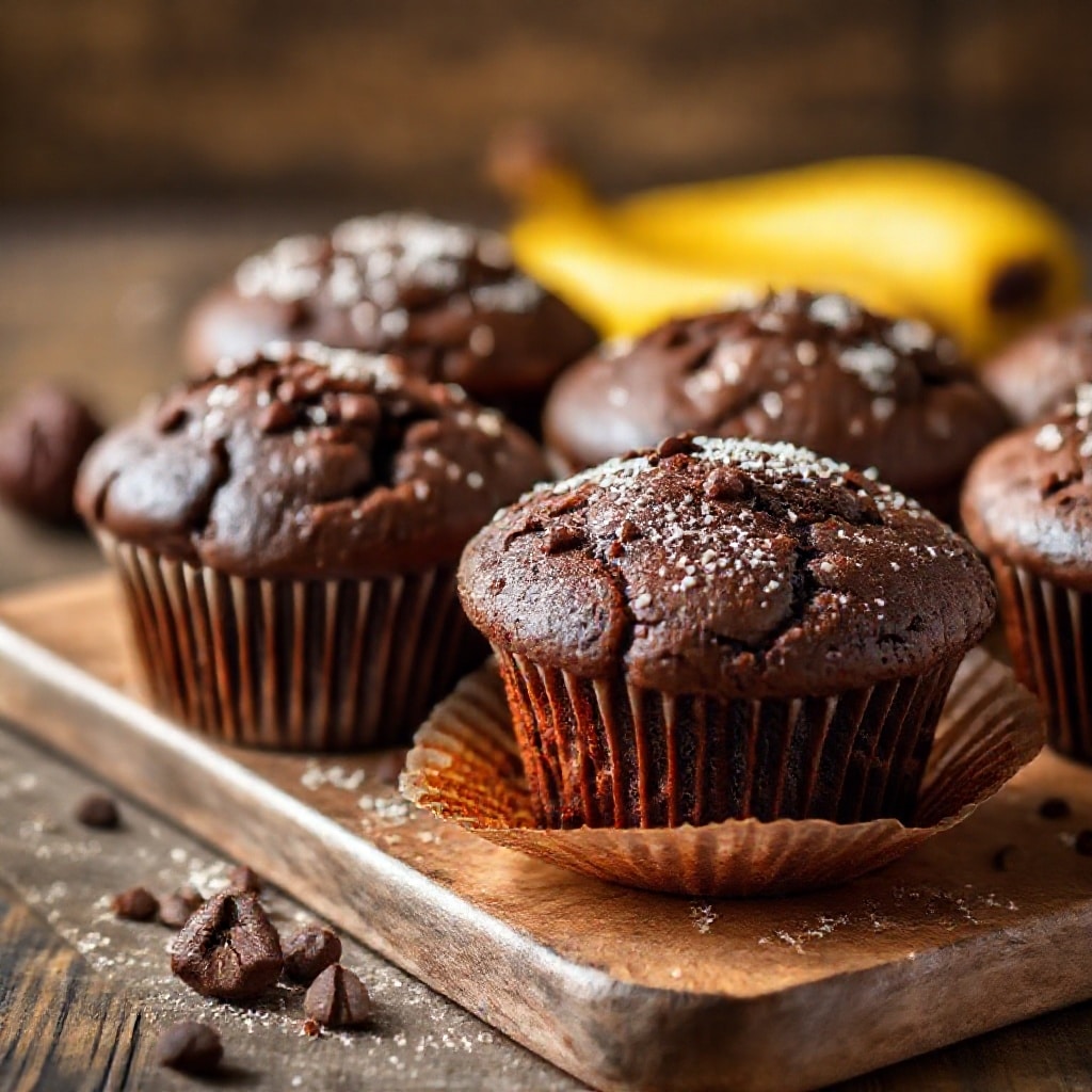 chocolate banana muffins