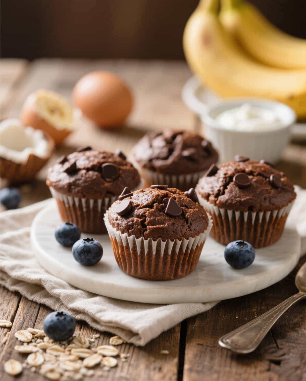 Chocolate protein muffins