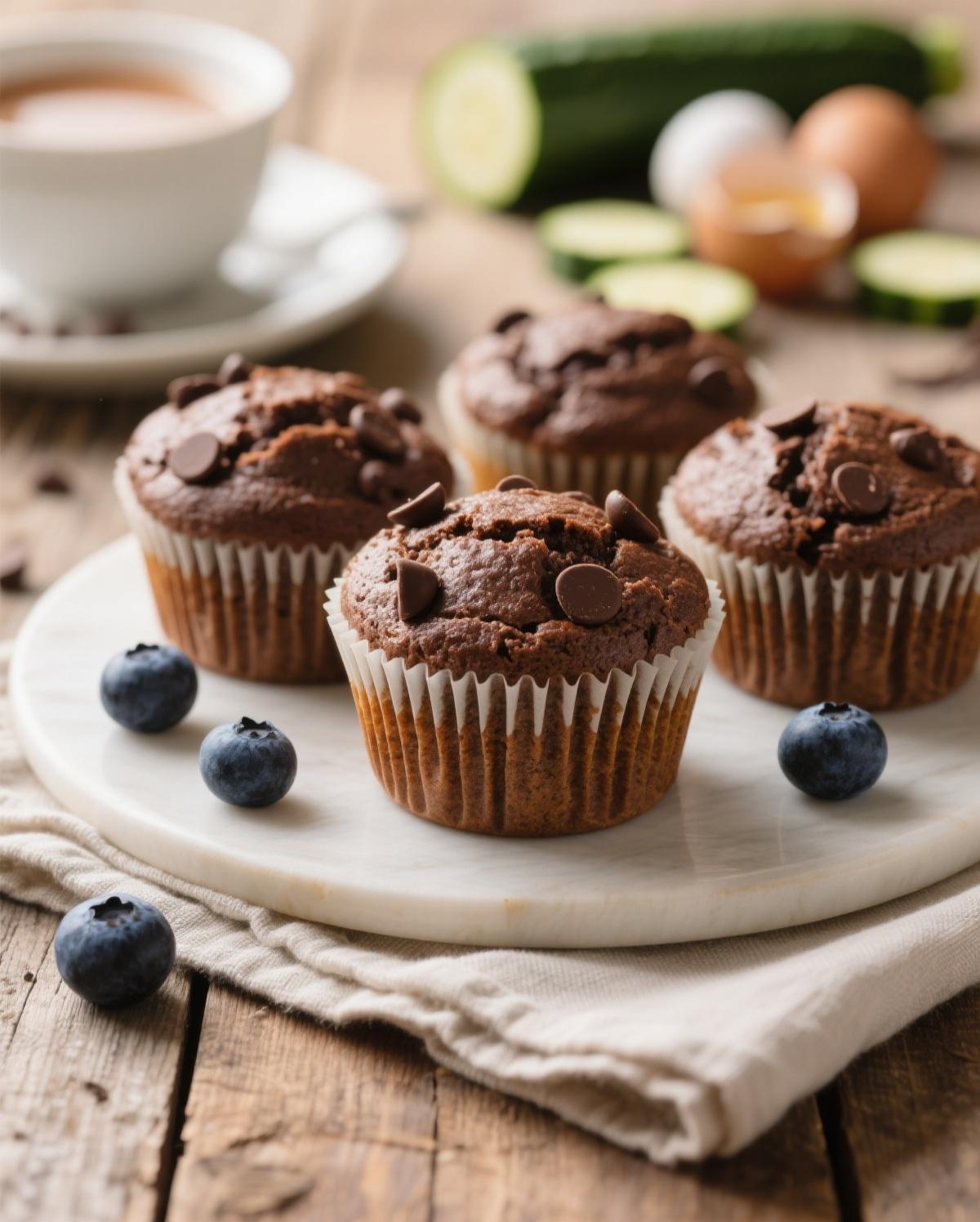 chocolate zucchini muffins