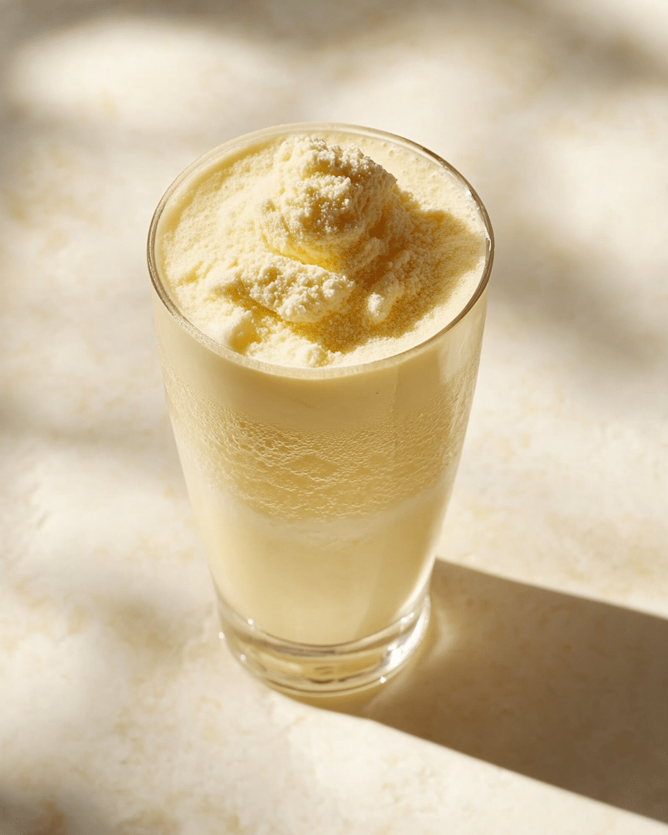 Close-up of collagen smoothie texture