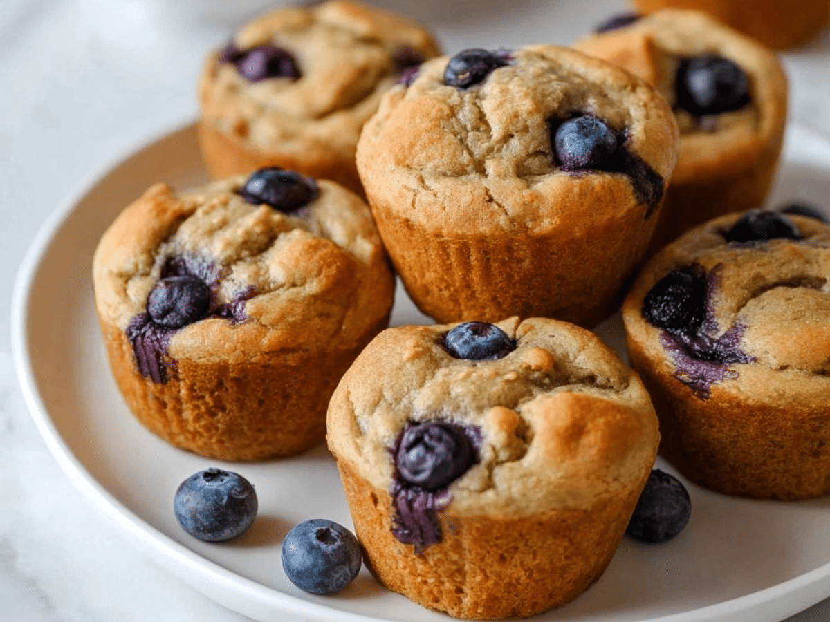 Cottage Cheese Blueberry Muffins