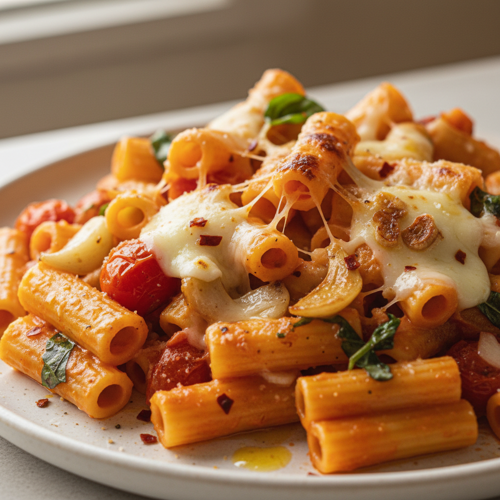 Creamy Tomato Garlic Pasta Fast