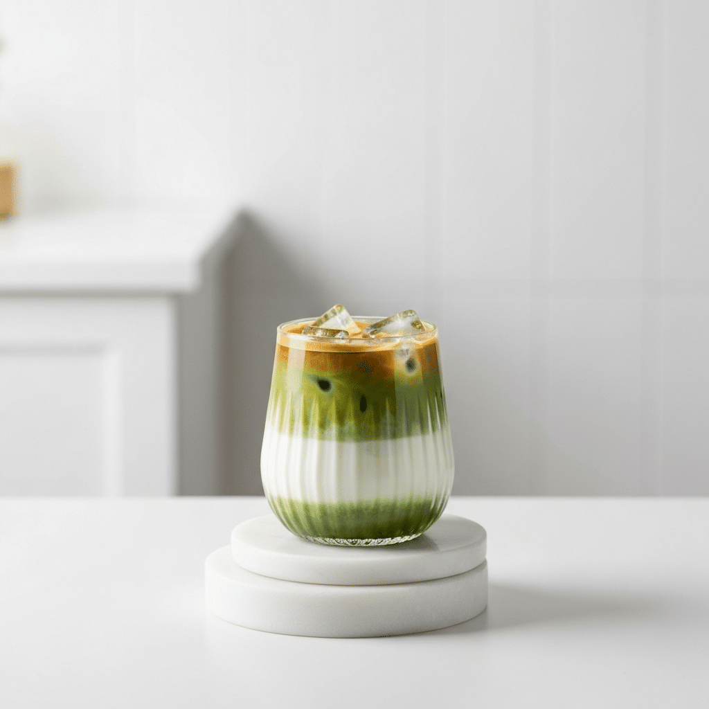 dirty matcha latte