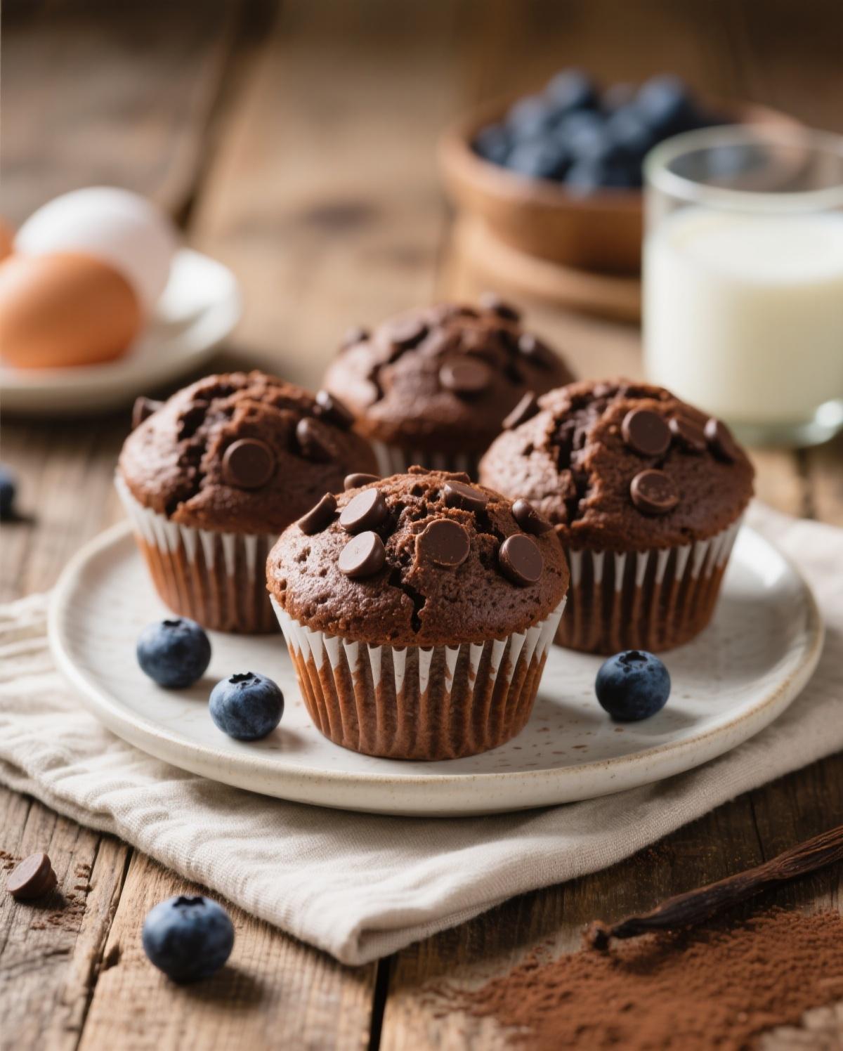 double chocolate muffins