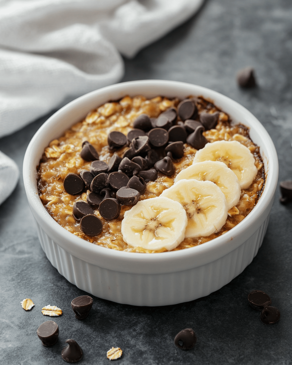 Close-up of baked oats