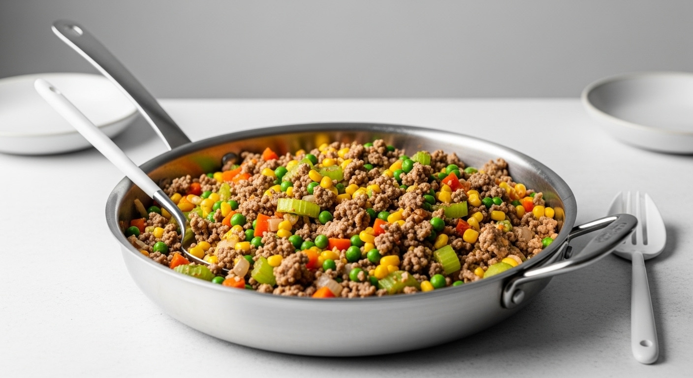 easy shepherd's pie casserole cooking ingredients close-up