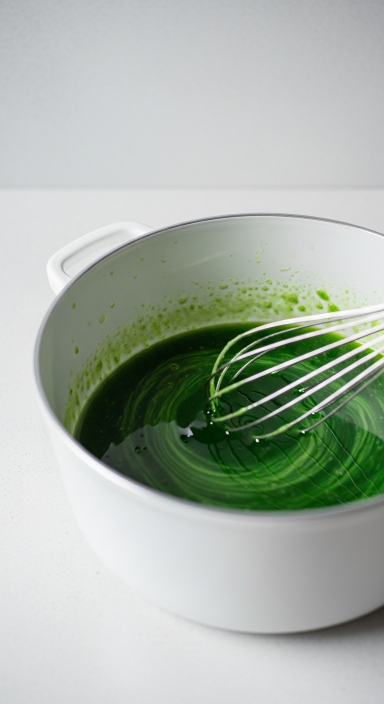 emerald apple cider gel blocks cooking ingredients close-up