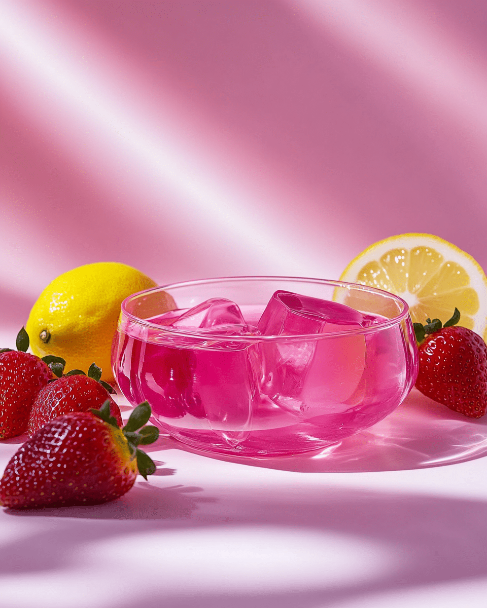 Close-up of gelatin dessert texture