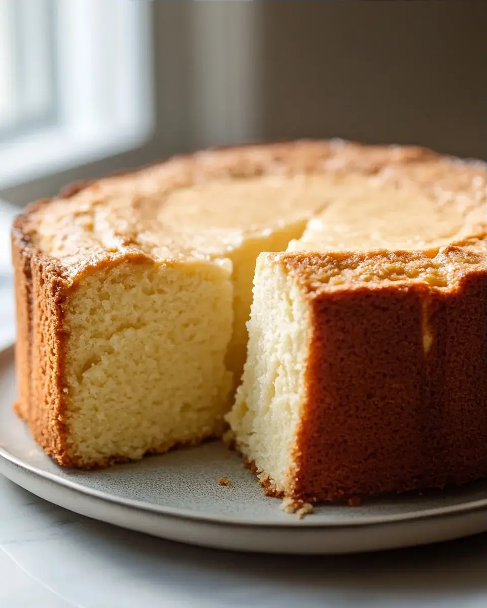 Close-up of gluten-free pound cake texture