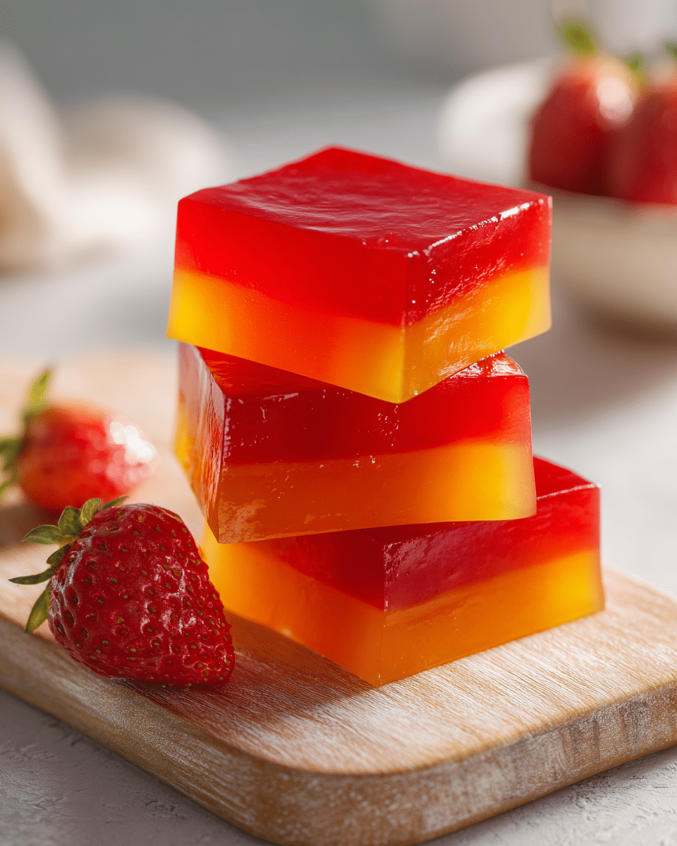 Close up of jello texture