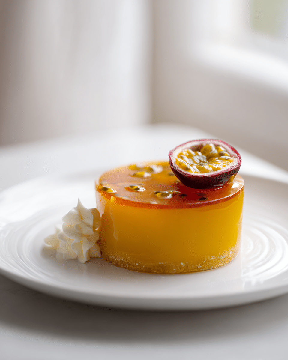 Close up of Passion Fruit Gelatin
