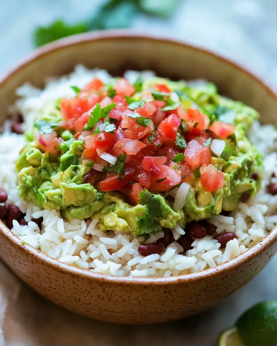 Burrito bowl close-up