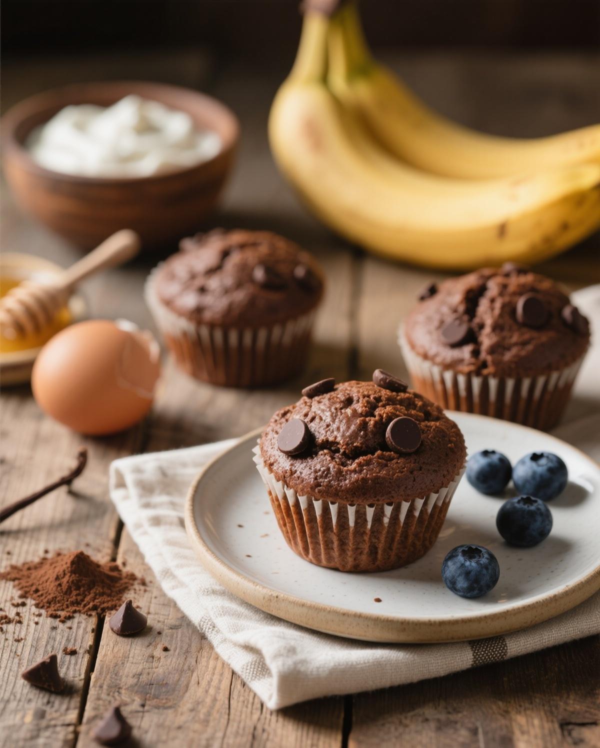 healthy chocolate muffins