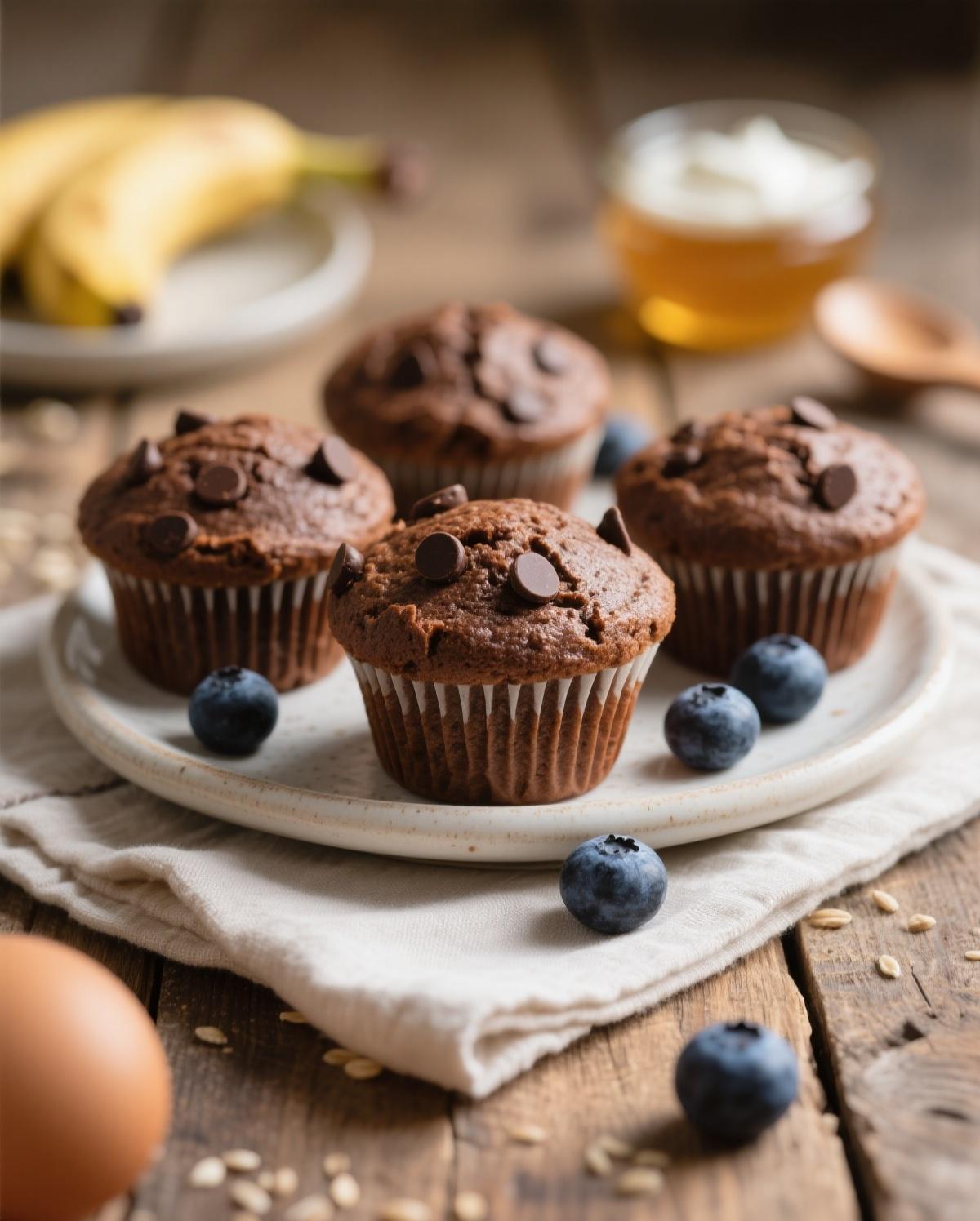 healthy chocolate muffins