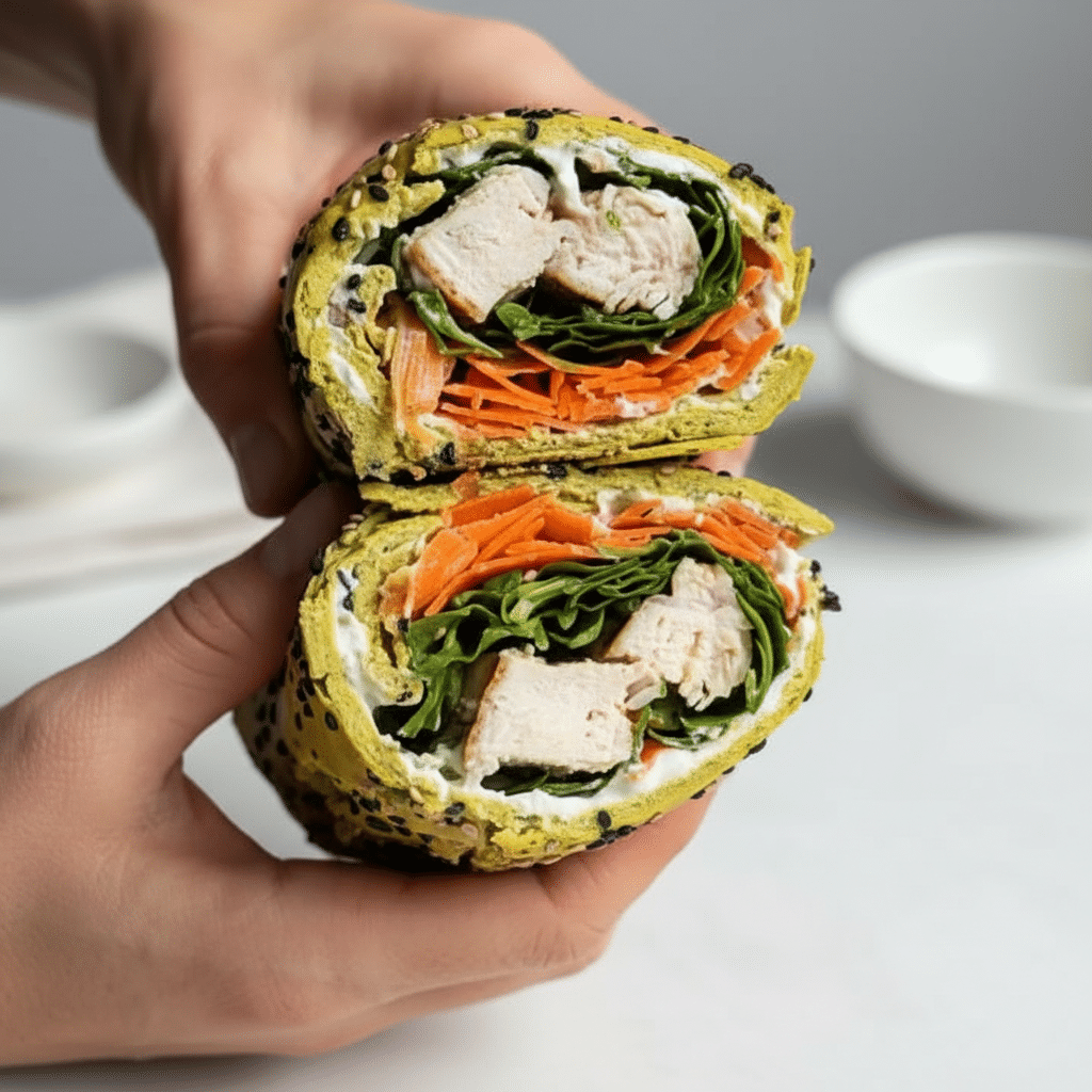 High-protein Avocado Egg Wrap, Flourless, Oven-baked