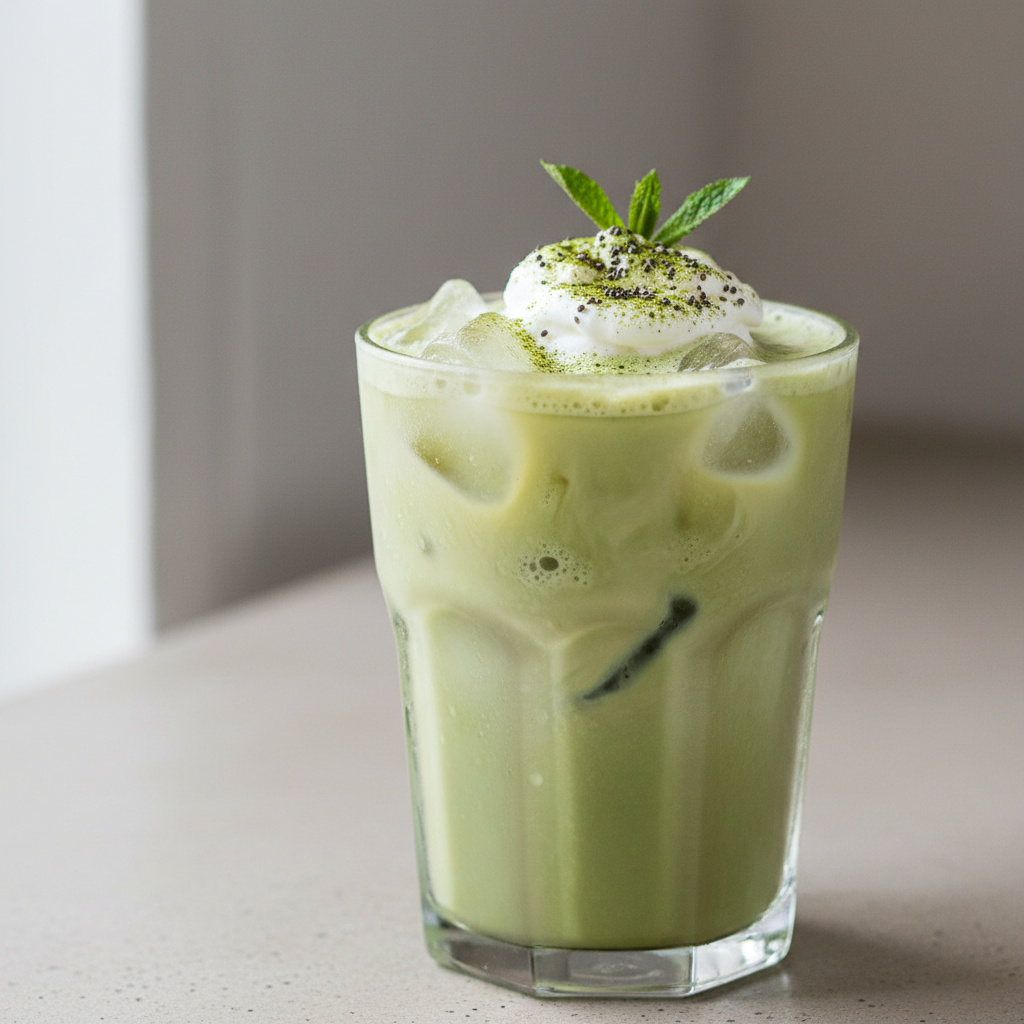 Iced Matcha Latte Low Calorie Recipe