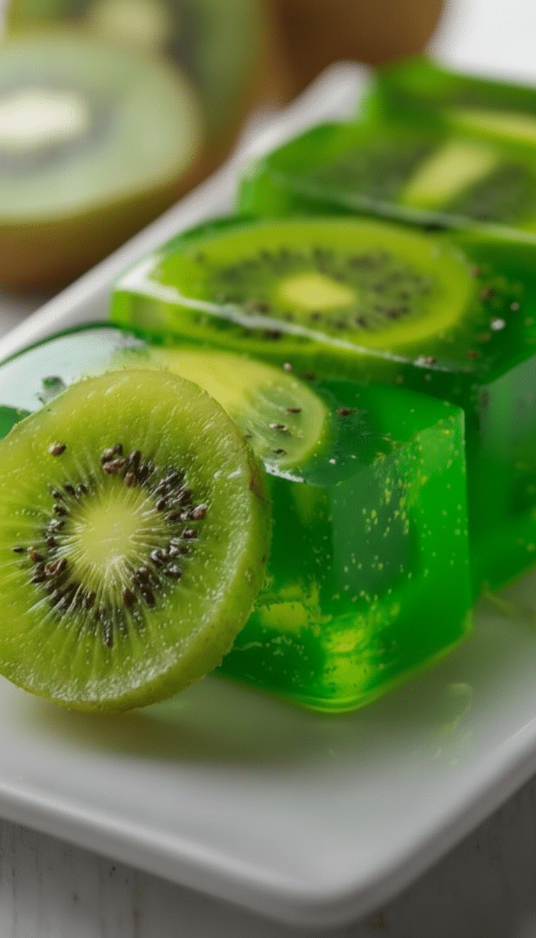 Kiwi Lime Gelatin Slices