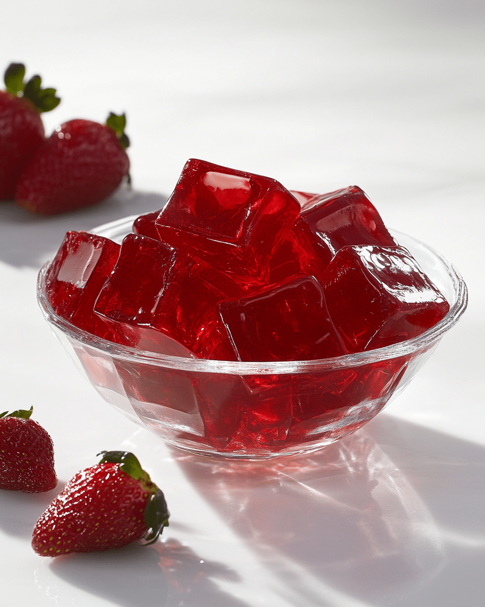 Close up of gelatin dessert
