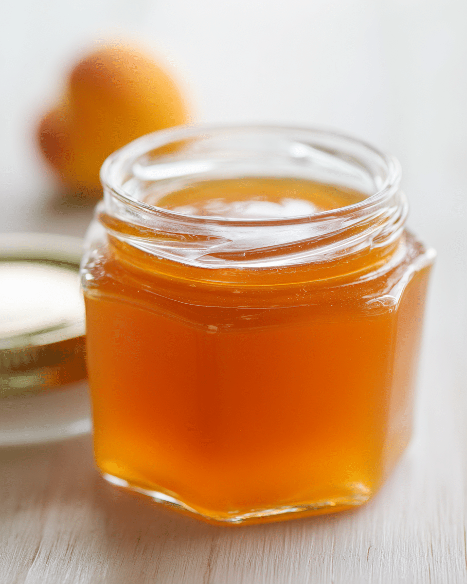 Close-up Peach Gelatin Texture