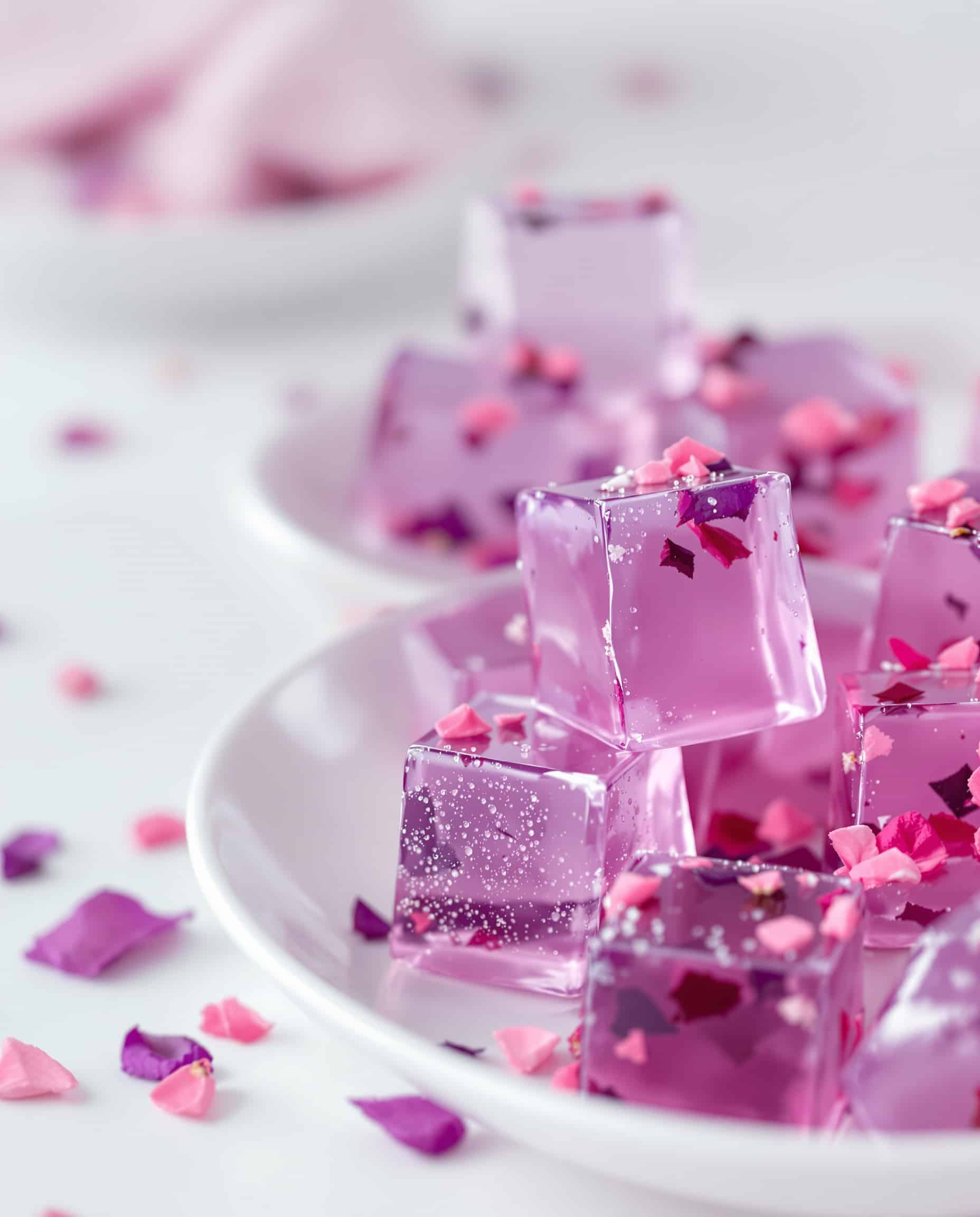 Pink Gelatin Trick Recipe - close-up