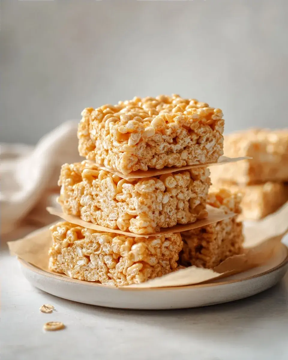 Close up of protein rice crispy treat texture