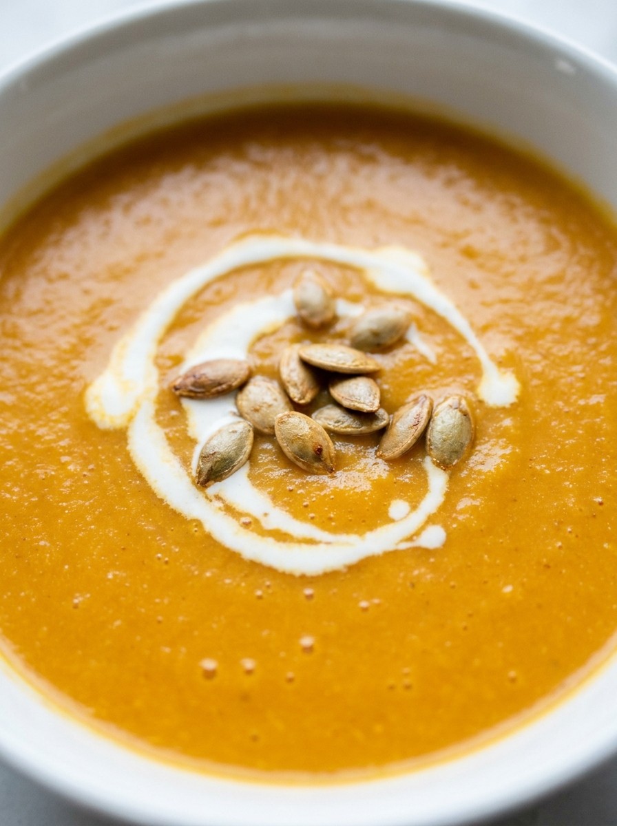 Creamy Pumpkin Soup with Ginger