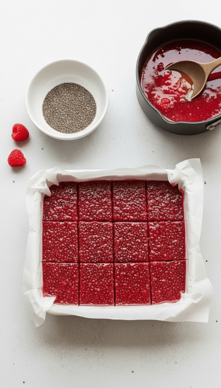 raspberry chia seed jello squares ingredients introduction detailed