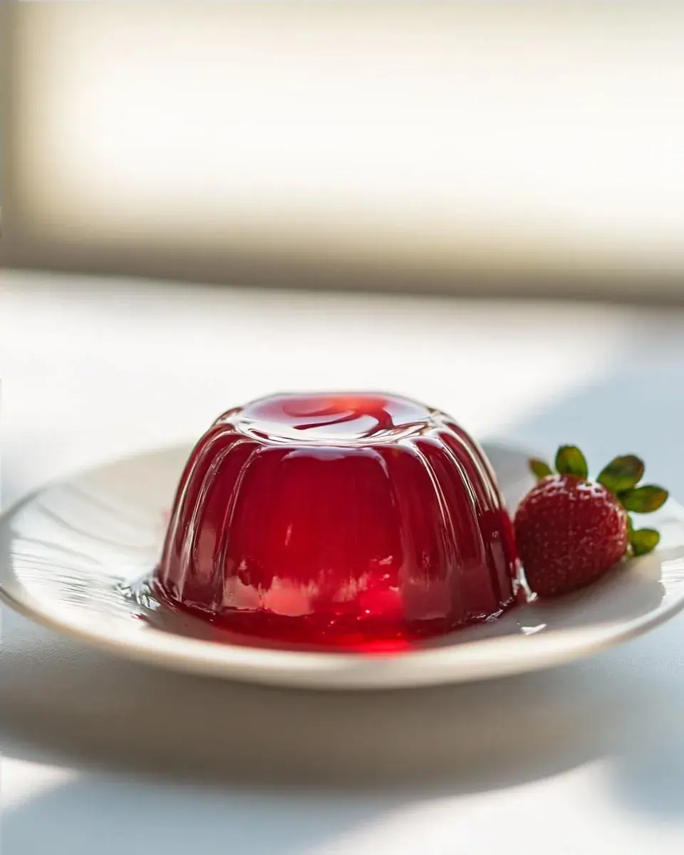 Close-up of Strawberry Jello Pie Slice