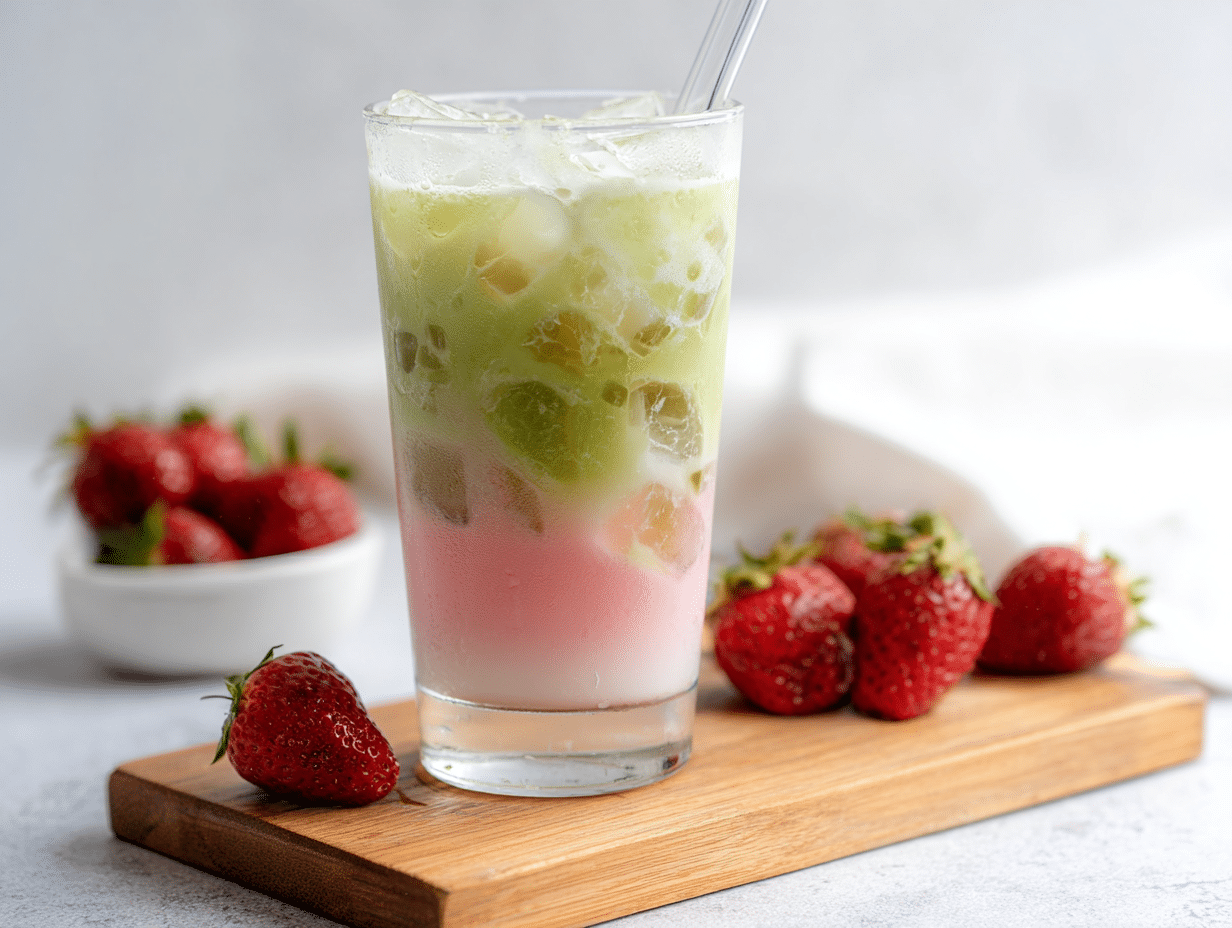Strawberry Matcha Latte