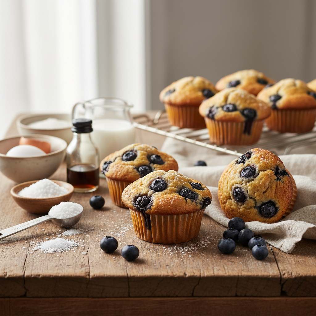 Sugar Free Blueberry Muffins