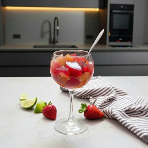 Jelly drink in glass