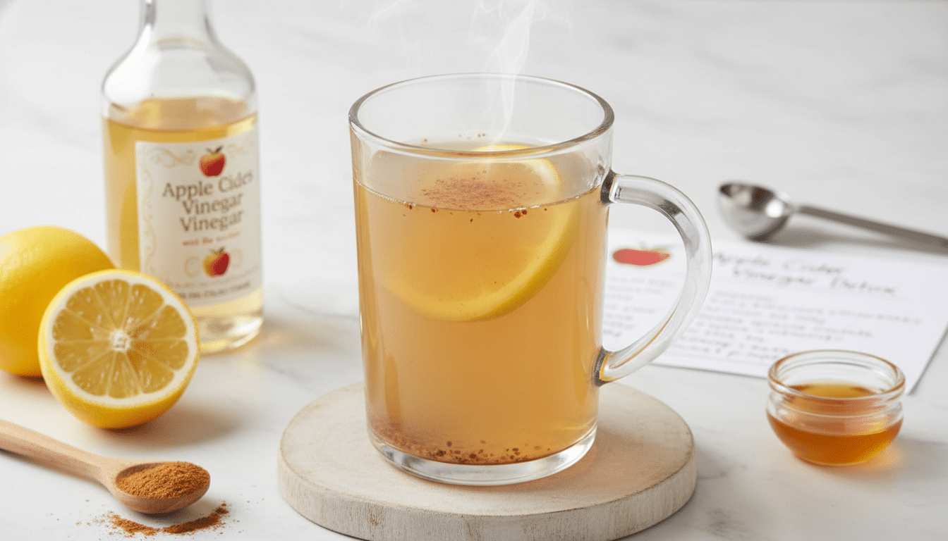 Weight Loss Recipe With Apple Cider Vinegar Cooking Close-Up weight loss recipe with apple cider vinegar cooking ingredients close-up